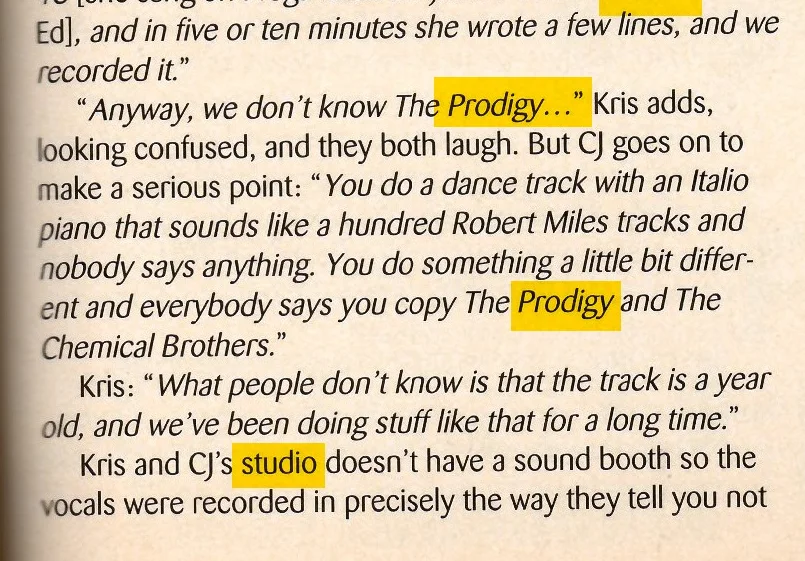 What people don’t know is that the track is a year old, and we’ve been doing stuff like that for a long time.